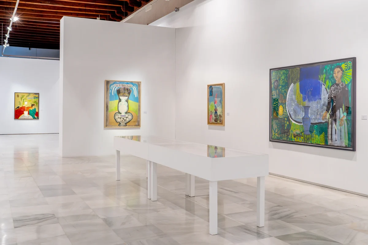 Vista general de la exposición «Una habitación propia» de Concha Ybarra, Espacio Santa Clara, Sevilla